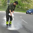 Gasolio al rond�: intervento dei vigili
