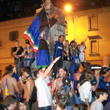 Carosello nerazzurro. Tifosi in delirio