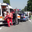 Frontale ad Offanengo, due feriti. Il video