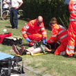 Mancata precedenza, auto ribaltata in via De Gasperi. Il video