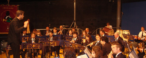 A CremArena concerto della Repubblica del corpo bandistico Giuseppe Verdi di Ombriano. Dirige Jader Bignamini