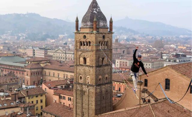 Il volo aereo di Davide Spaccasassi a Crema