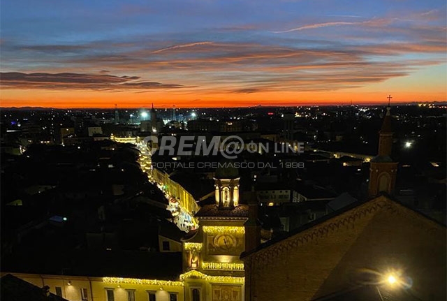 Il tramonto visto dal campanile del duomo